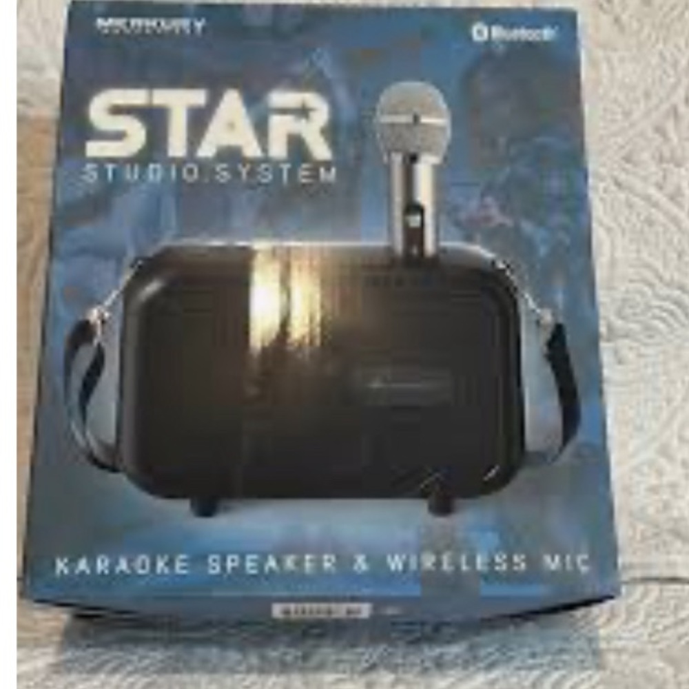 Merkury Innovations Star Studio System, karaoke speaker and wireless mic, NIB